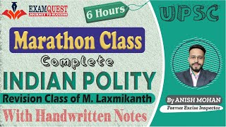 Marathon Class 1  Indian Polity by M Laxmikant for UPSC  Complete Revision Session [upl. by Ettelimay187]