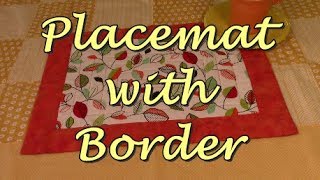 Placemat With Border  The Sewing Room Channel [upl. by Charmine]