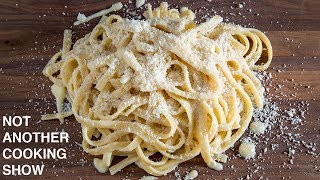 the ORIGINAL 3 ingredient FETTUCCINE ALFREDO recipe WITHOUT CREAM [upl. by Araiek]