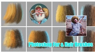 Photoshop Tutorial  Directional FurHair Brush Demo Custom Photoshop Brushes [upl. by Nael]