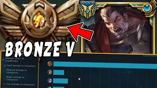 CHALLENGER Darius Goes Into BRONZE 5 HARD Smurfing in Bronze V  League of Legends [upl. by Akinirt311]