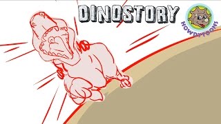 The Making of TRex chases Triceratops  Dinosaur Songs from Dinostory by Howdytoons [upl. by Nairehs]