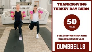 50 Minute At Home Workout  HIIT Intervals  Dumbbells [upl. by Bonina]