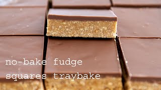 NoBake Fudge Squares Traybake  traybakes amp more [upl. by Furlong]