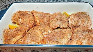 Crispy Baked Chicken Recipe  Easy Baked Chicken Thighs [upl. by Hyatt]