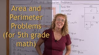 Area and perimeter problems 5th grade math [upl. by Yancey409]