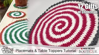 Learn How to Make Spiral Crochet Placemats Tutorial [upl. by Alial252]