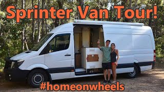 Sprinter Van Conversion  DIY Stealth Camper Tour [upl. by Anitan]