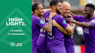 Highlights FC Emmen  FC Groningen [upl. by Nekal334]