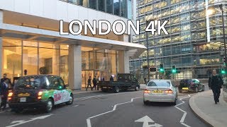 London 4K  Canary Wharf  Driving Downtown  England [upl. by Anaibaf999]