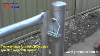 Gate Latch 2 way for round pipe and square [upl. by Akenor276]