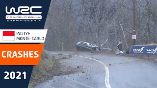 WRC  Rallye MonteCarlo 2021 CRASH compilation [upl. by Koerlin315]