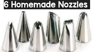 Homemade Nozzle For Cake Decoration  How to make Cake Nozzle at home by Perfect cooking with me [upl. by Nohsar15]