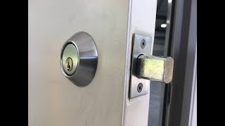 Lori Deadbolt Installing  Metal Door  Squeeze Play [upl. by Pimbley]