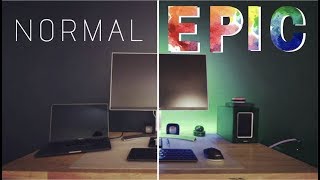 EASY to Install RGB Light Strips for an EPIC Desk Setup [upl. by Yelhs819]