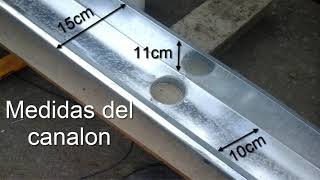 Instalacion de canaleta galvanizada 2 de 2 Installation of galvanized gutter 2 of 2 [upl. by Dnomasor334]