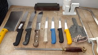 How To Sharpen A Butchers KnifeButchers Tools Of The trade SRP [upl. by Shumway]