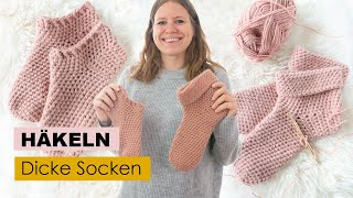 Einfache Socken häkeln [upl. by Renmus]