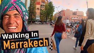 Walking Tour of Modern Marrakech — Morocco Africa Video Walk【4K】🇲🇦 [upl. by Aneed]