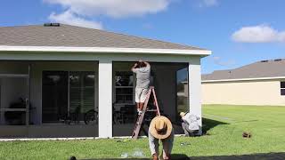 New LanaiPorch Screen Enclosure Installation  Lakewood Ranch  Bradenton FL [upl. by Bendicty]