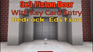 Minecraft tutorial 3x3 Piston Door With Key Card Entry [upl. by Obbard719]