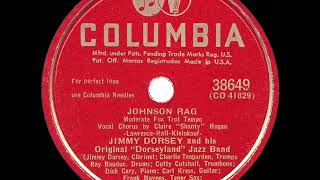 1950 HITS ARCHIVE Johnson Rag  Jimmy Dorsey Claire Hogan vocal [upl. by Elleret748]