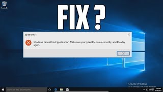 How To Fix Group Policy Editor Gpeditmsc Not Working in Windows 1087 PC [upl. by Eikceb]