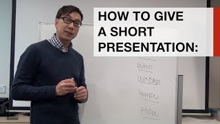 Learn how to give a 3 minute presentation in under 3 minutes [upl. by Gierk]