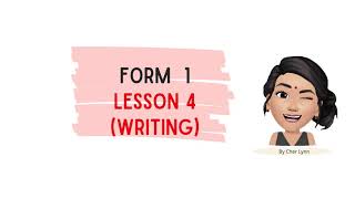 FORM 1 LESSON 4B WRITING AN EMAIL [upl. by Babs602]