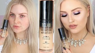 Milani 2 in 1 Foundation amp Concealer ♡ First Impression Review [upl. by Ralip]