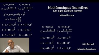 MATHÉMATIQUES FINANCIÈRES PARTIE 1 [upl. by Dragon944]