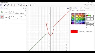 Gráfica de una Función a trozos en GeoGebra [upl. by Melonie231]