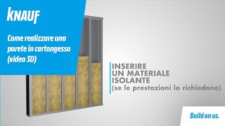 Come realizzare una parete in cartongesso Knauf 3D Video [upl. by Emelda]