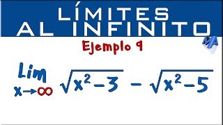 Limites al infinito  Ejemplo 9 [upl. by Euqimod]