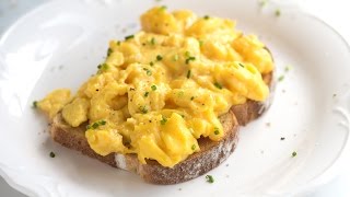 Perfect Creamy Scrambled Eggs Recipe [upl. by Yentihw276]