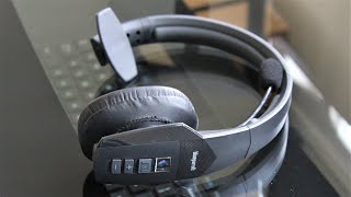 Blueparrott B450XT Headset Review  Work From Home Mic Tests [upl. by Bopp]