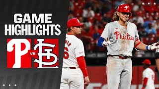 Phillies vs Cardinals Game Highlights 4824  MLB Highlights [upl. by Disini]