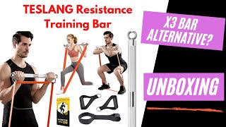 TESLANG Resistance Training Bar Unboxing As Good As X3 Bar [upl. by Garwin]