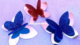 Cómo hacer mariposas doble ideales para decorar  DIY butterflies  decoration and ornament [upl. by Solraced]