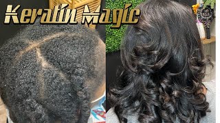 Keratin Treatment on 4 Type hair [upl. by Anaeco686]