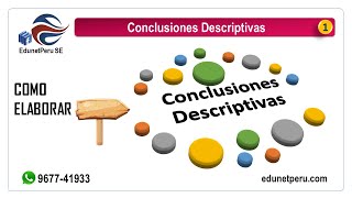 Como Elaborar Conclusiones Descriptivas [upl. by Anesusa]