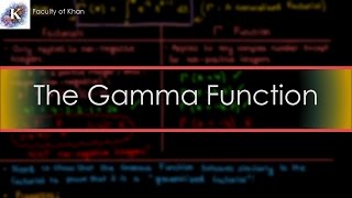 The Gamma Function its Properties and Application to Bessel Functions [upl. by Gatias]