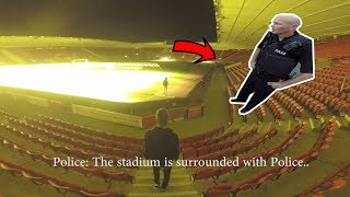 POLICE ESCAPE IN STADIUM WE GOT AWAY [upl. by Fisa]