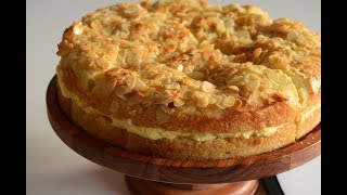 Bienenstich Recipe in English  Authentic German Bee Sting Cake [upl. by Llertnod]