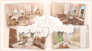 bloxburg  4 CUTE nursery room ideas  ✰ bloxburg baby update [upl. by Freberg]