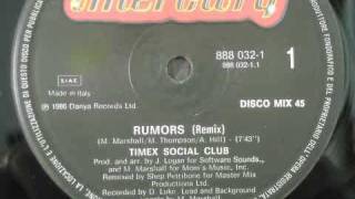 Timex Social Club  Rumors Remix 1986 [upl. by Ymeon]