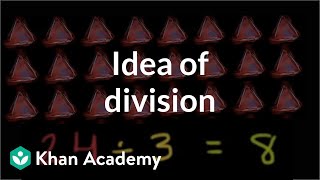 The idea of division  Multiplication and division  Arithmetic  Khan Academy [upl. by Inram89]