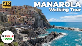 Cinque Terre Italy Walking Tour  Manarola 4K with Captions by Prowalk Tours [upl. by Reitrac]