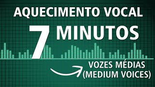 Aquecimento vocal de 7 minutos para VOZES MÉDIAS MEZZOBARÍTONO [upl. by Gorrono169]