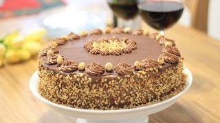 TORTA FERERO  FERRERO CAKE RECIPE [upl. by Ahsiuq]